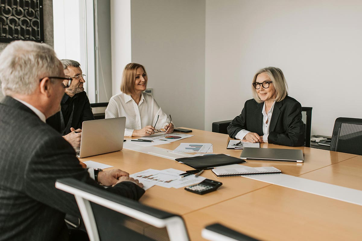 Business people having a meeting.