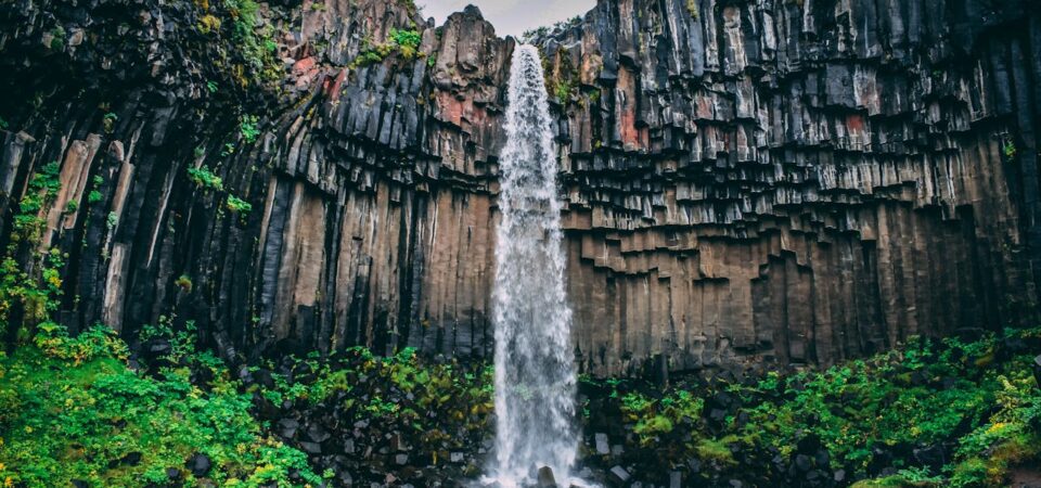 Scenic view of a waterfall